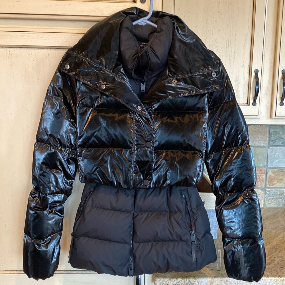 Athleta NEW Allyson Felix Down Puffer Coat Jacket - Black XS